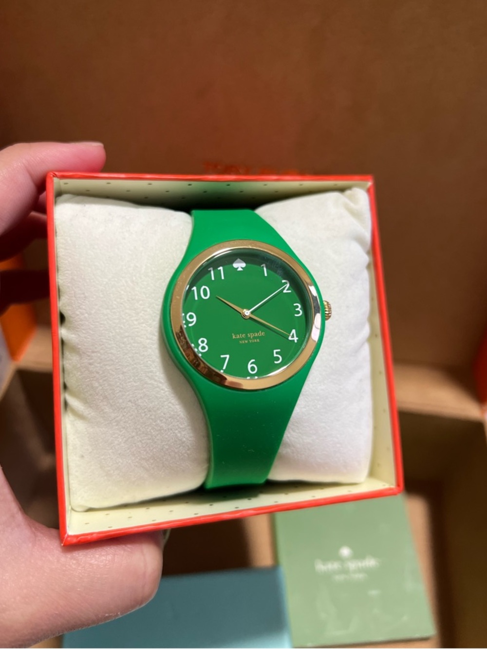 2016 KATE SPADE Live Colorfully Green Color Silicone Band Watch